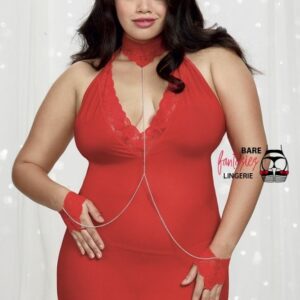 Plus Size Red Mini Fantasy Set