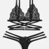 Sexy Criss-Cross Lace Lingerie Set