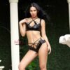 Sexy Vinyl Cage Strap Lingerie Set