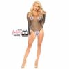 Dazzling Rhinestone Black bodystocking
